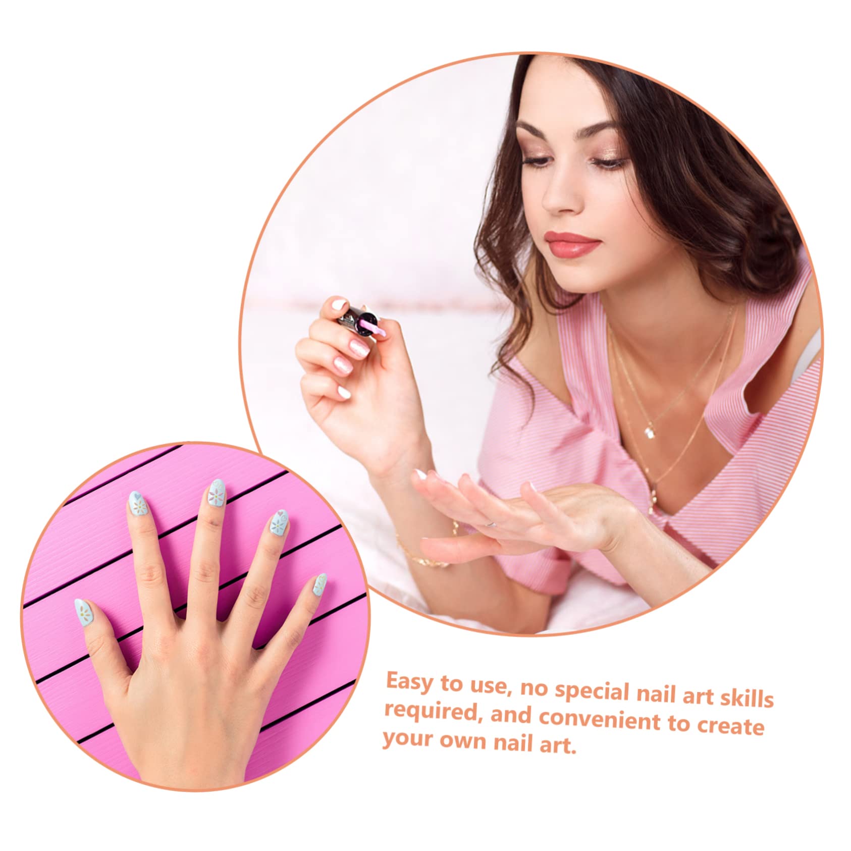 FRCOLOR 3 Set Di Adesivi Per Unghie in Rilievo Alla Moda Decalcomanie Per Nail Art Floreali A Forma Di Margherita Per Forniture Per Manicure A Casa 5 Fogli*3