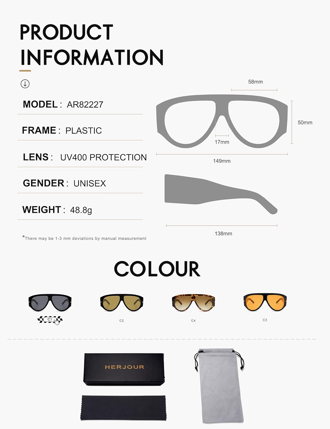 Oversized Retro Aviator Sunglasses Womens Mens 70s Classic Vintage Sun Glasses AR82227 - Image 5