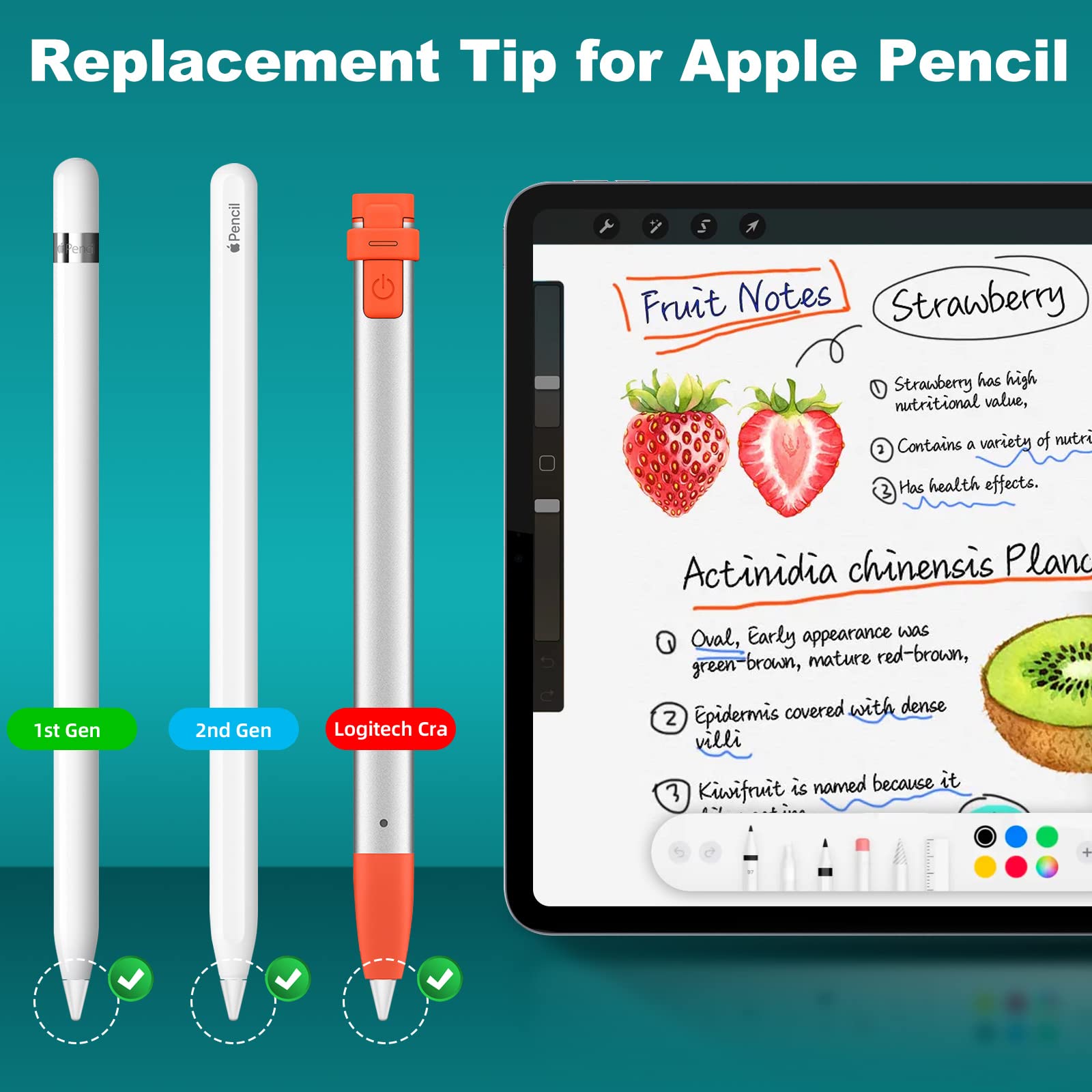 Amazon.co.jp: iPad タッチペン 交換用ペン先6個入りHanCenDa Apple