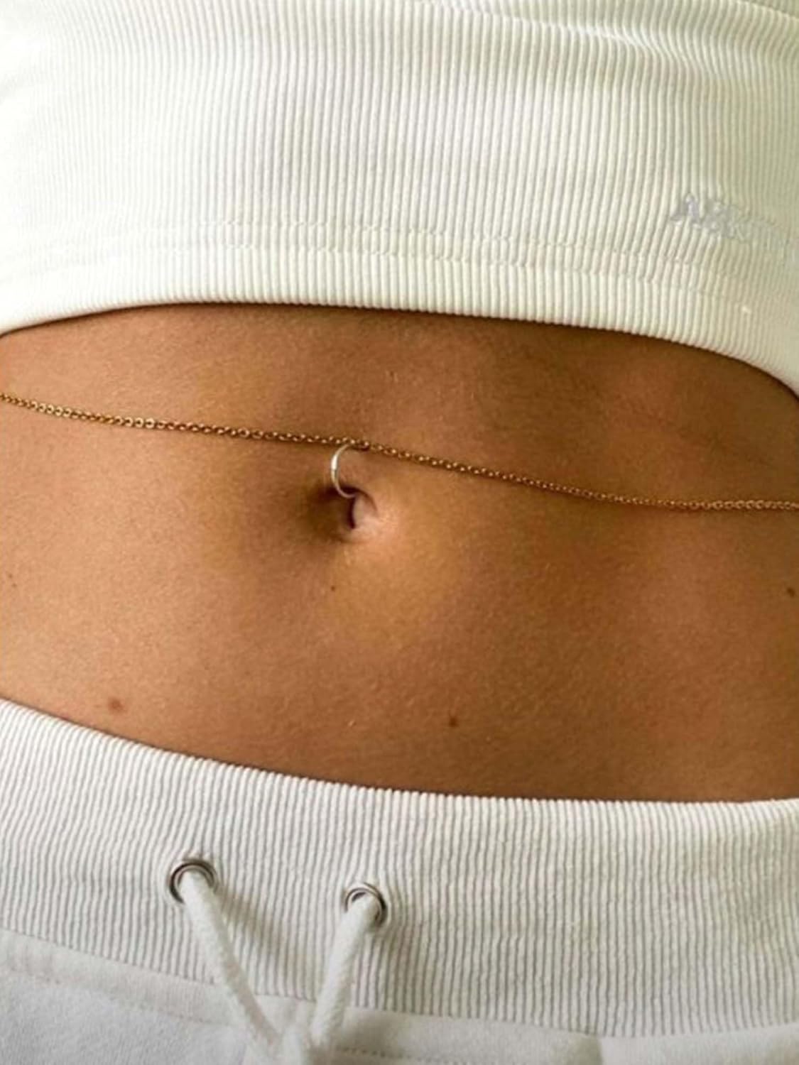 Jstyle 14G Belly Button Ring 316L Surgical Steel Belly Rings Hoop for Women Clear CZ Opal Clicker Hoop Belly Button Rings Gold Silver Small Navel Belly Body Piercing Jewelry 8mm 10mm 12mm - Image 3