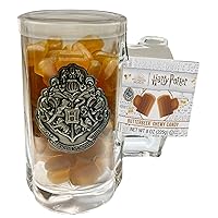 Vista 4 de Jelly Belly Taza de cristal de Harry Potter con caramelos masticables de cerveza de mantequilla, caramelo inspirado en la película clásica con sabor