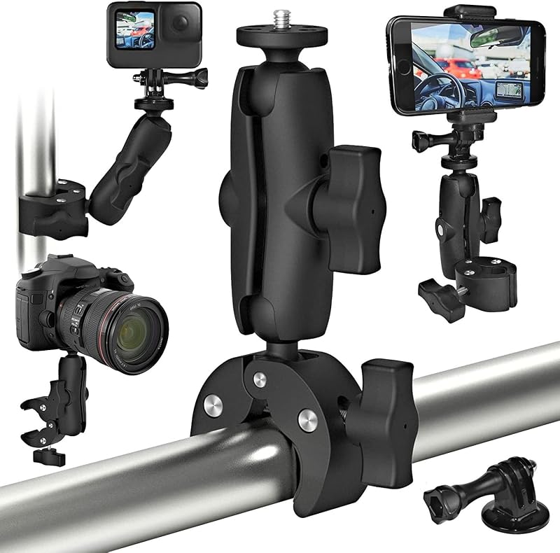Brazo de abrazadera de montaje súper, adaptador de cabeza de bola de 1/4 "-20 para cámara/Monitor/luces LED/accesorios de micrófono