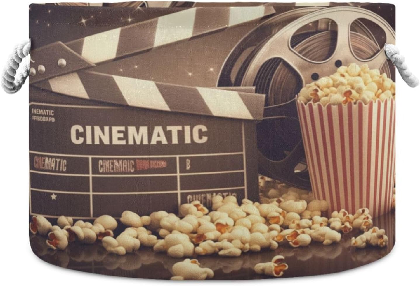 xigua Cotton Rope Basket Movie Theater Popcorn Baby Laundry Basket Blanket Kids Toy Storage Basket#115