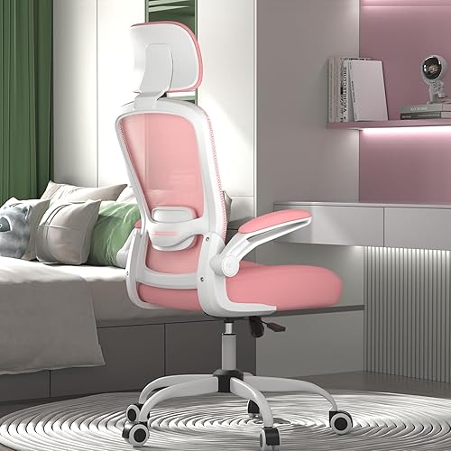 Mimoglad Office Chair, High Back Ergonomic Desk Chair with Adjustable Lumbar Support and Headrest (Spanish Pink)