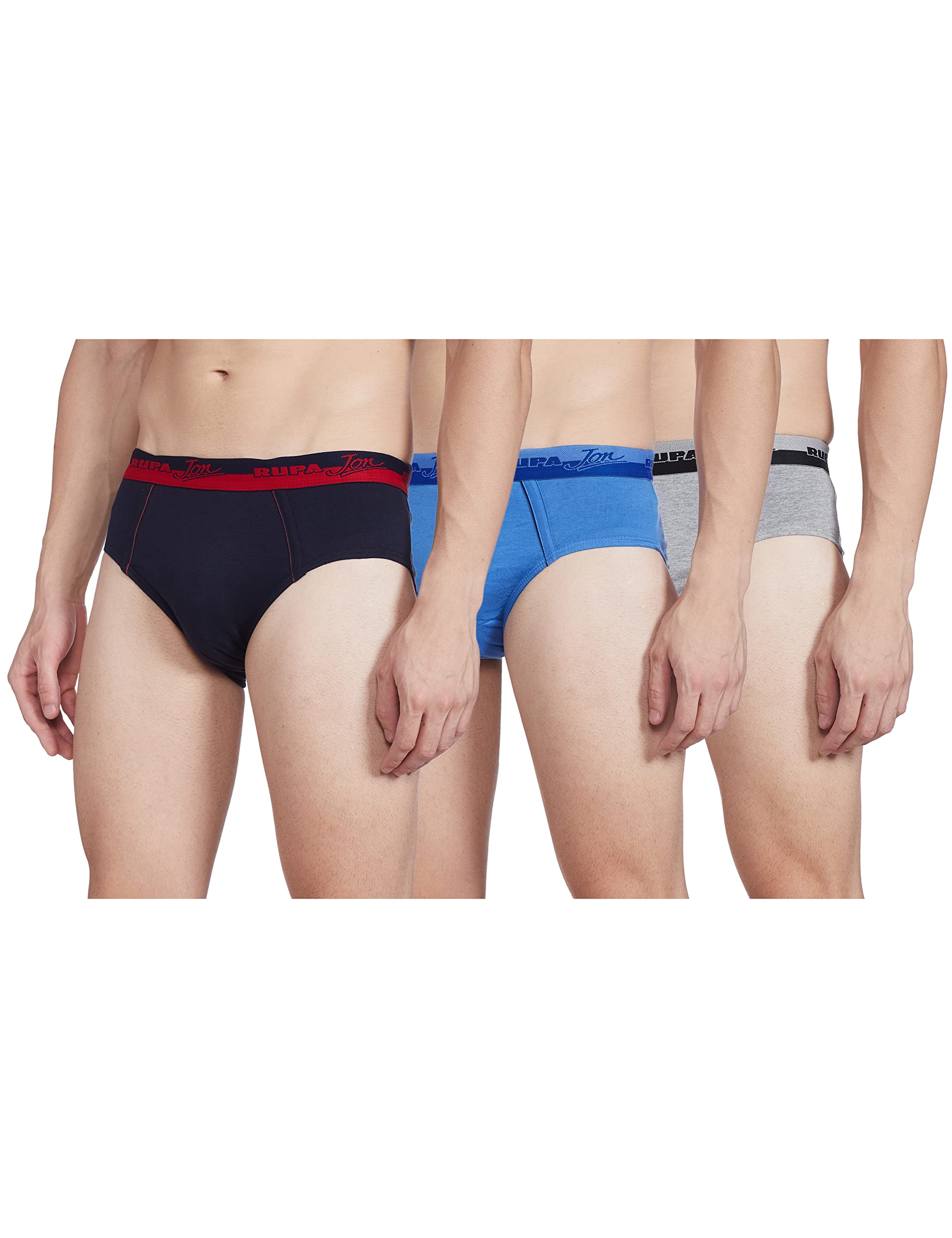 rupa jon Jon Men's Cotton Brief (Pack of 3)(8903978687643_JN Brief_Navy, Sky, Grey Melange)(Colors and Prints May Vary)-picture-41