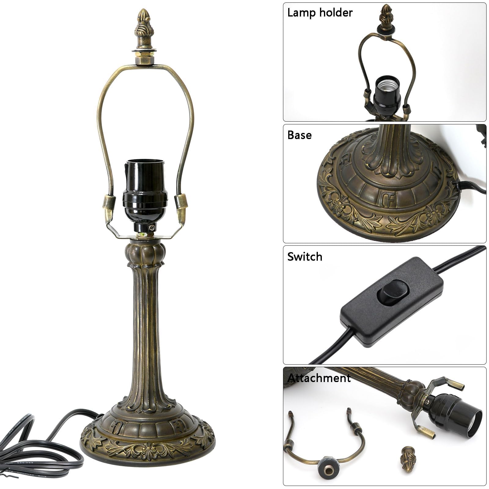 Tiffany Lampe, Nachttischlampe, Buntglaslampe für Schlafzimmer, Wohnheim, Küche, ästhetisches, süßes Wohndekor-Geschenk (Grünes Blatt)