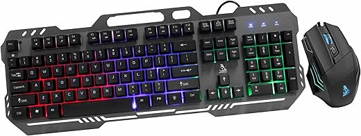 TAG GAMERZ Avenger 2.0 RGB Keyboard and Mouse Combo with Mobile Holder | 7 Mode Color Backlit LED Keyboard and Mouse | Rapid Fire Key | 3200 DPI |…
