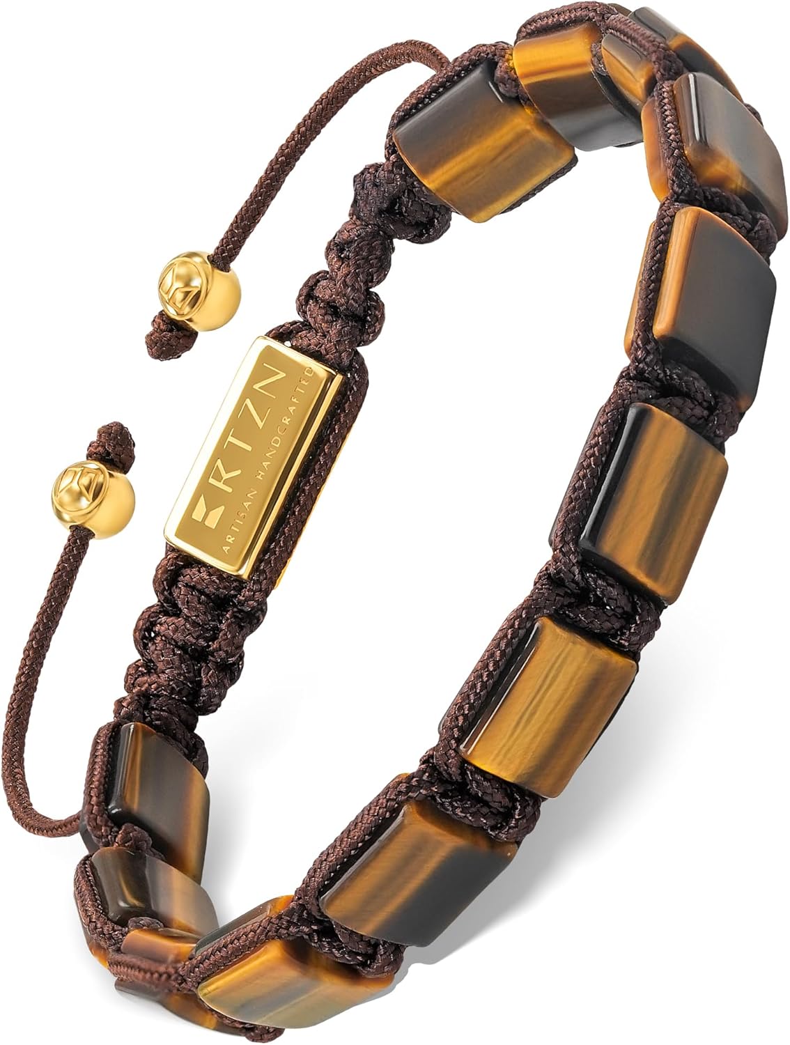 Tigers Eye Bracelet for Men - RTZN Handcrafted Beaded Jewelry