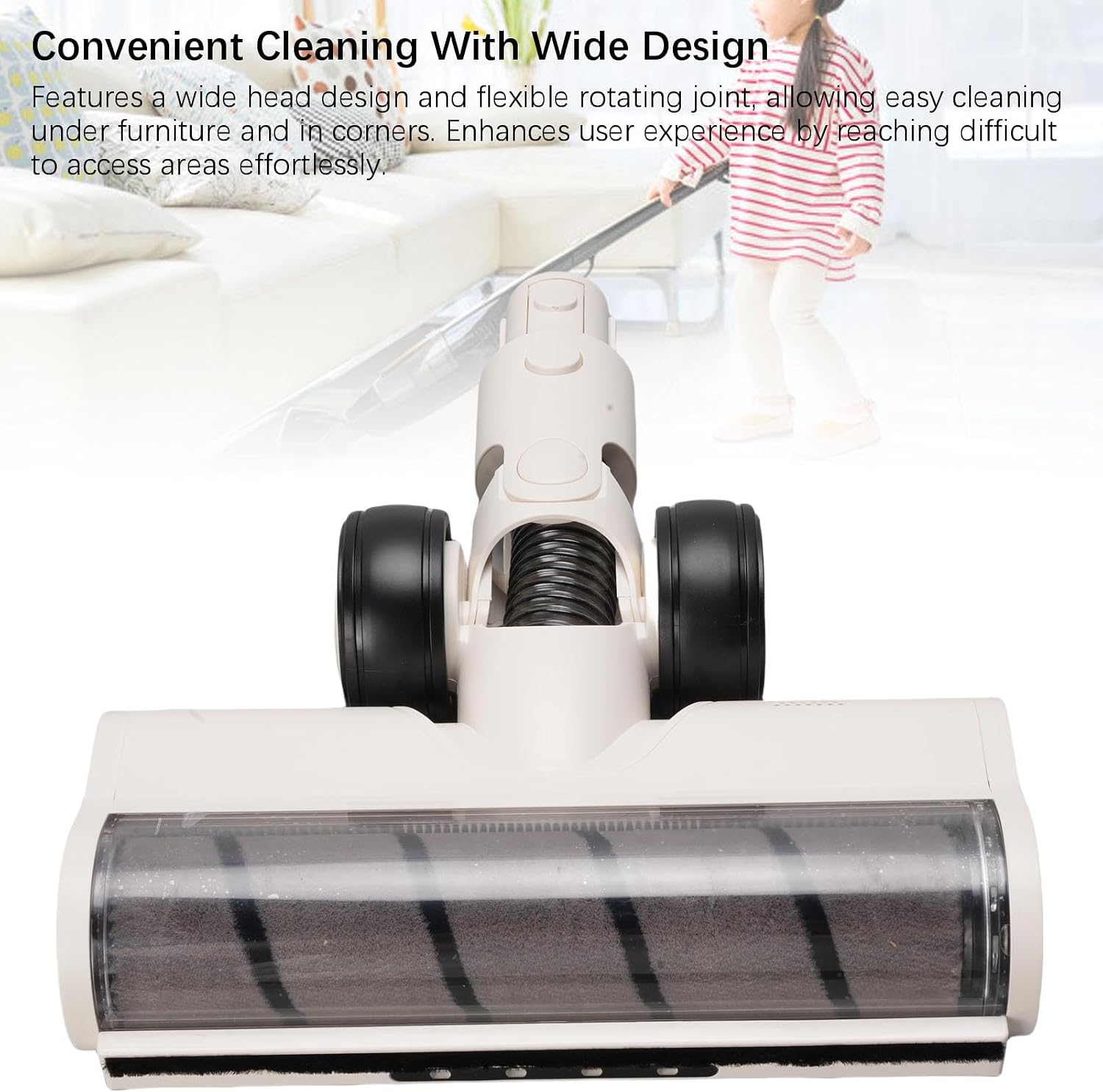 Vacuum Cleaner Head Replacement, Quick Release Roller Floor Carpets Brush Head Attachment for R10 R20 R30 T20 T30 Z30 Stick Vacuum Cleaner