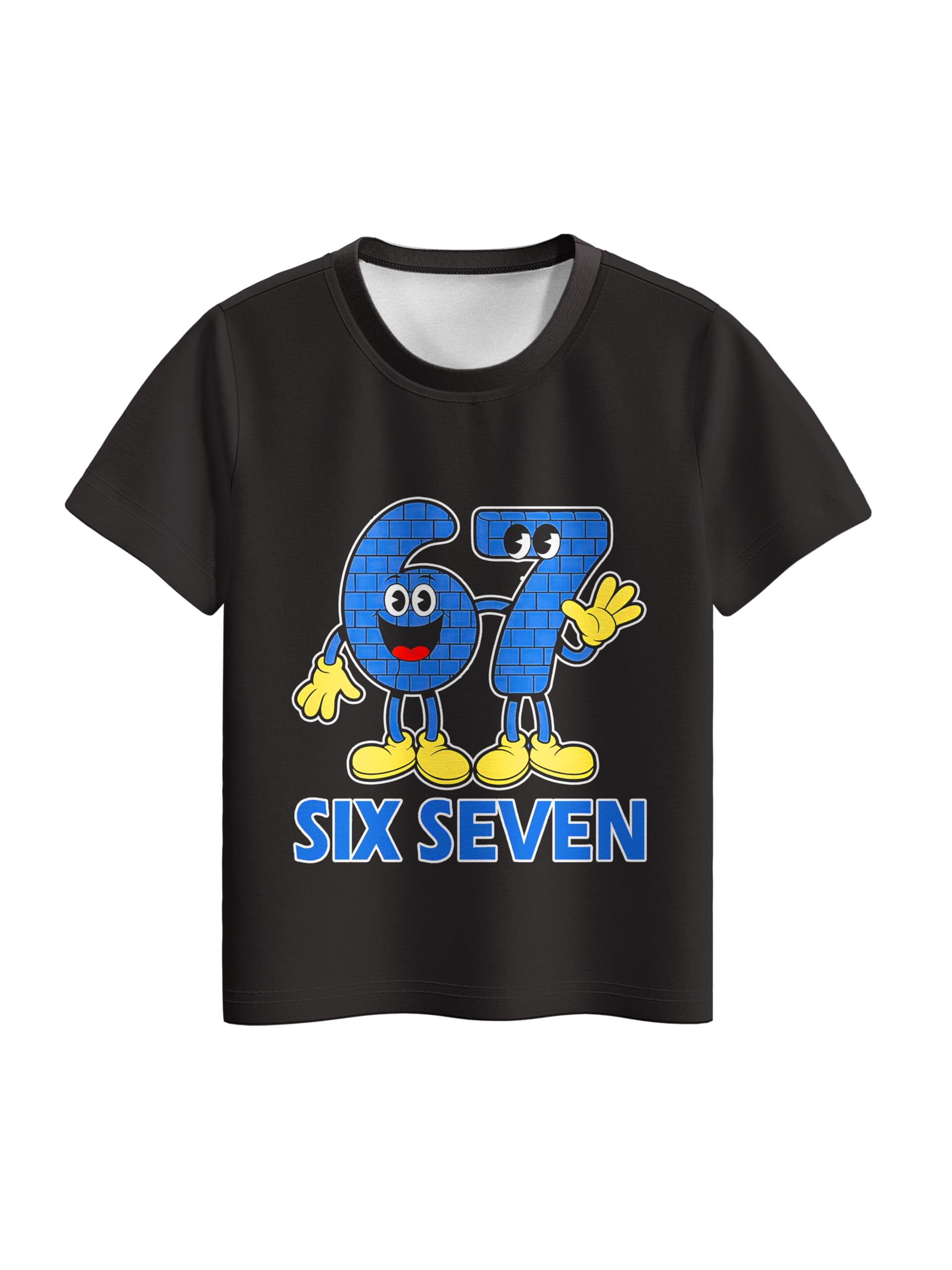 Pigiama 67 Meme per ragazzi e ragazze, motivo: Six Seven Number 6 7 Christmas a maniche lunghe, top e pantaloni, 2 pezzi, per bambini