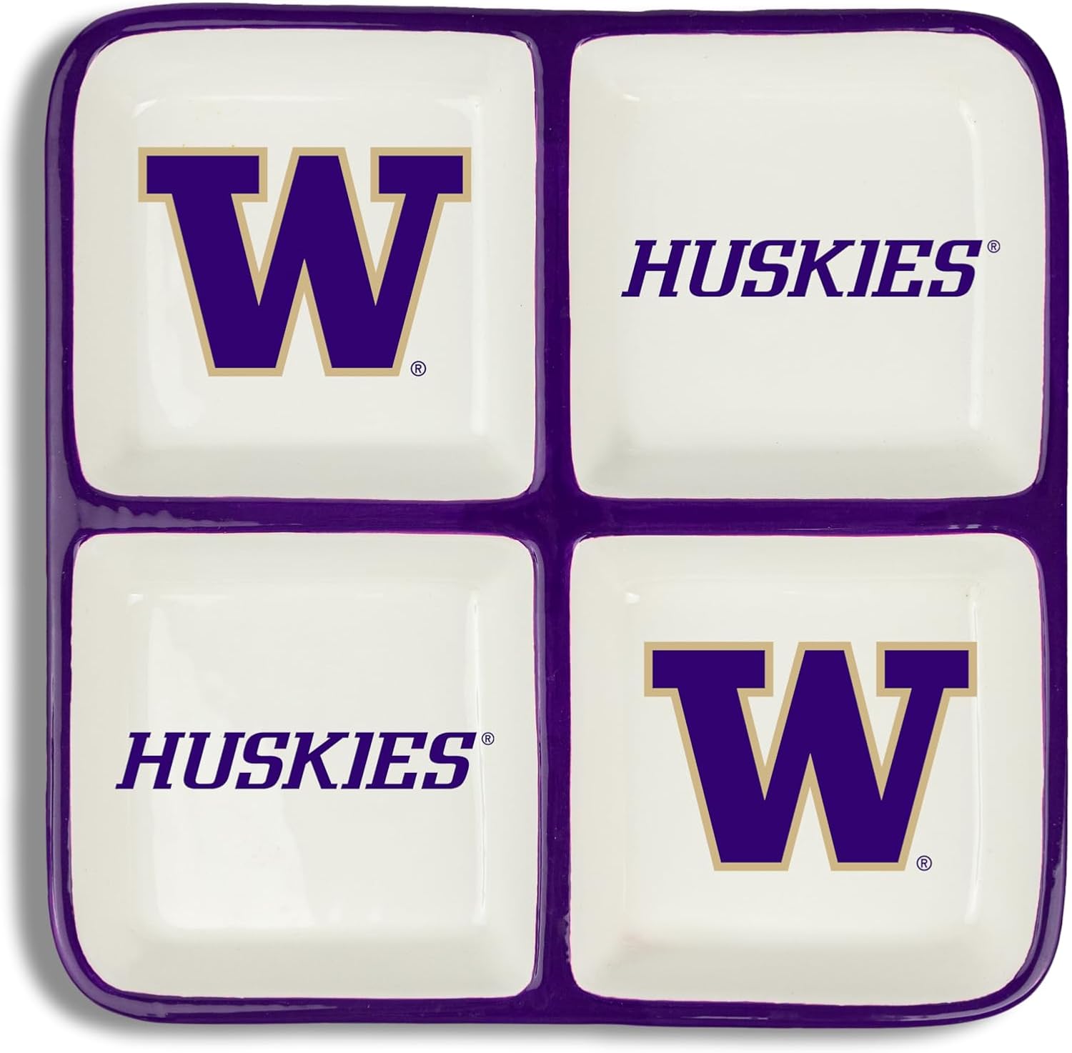 The Memory Company | Licensed NCAA 4-Section Ceramic Plate