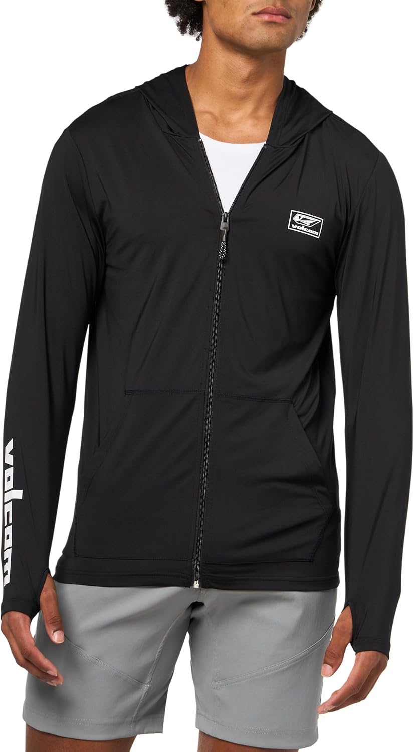 Volcom Men's Modstone Loose Fit Zip Hood UPF 50+ Long Sleeve Rashguard