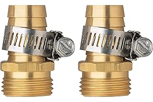 2 Pack 3/4" Inch Brass Male Thread Hose Repair Mender