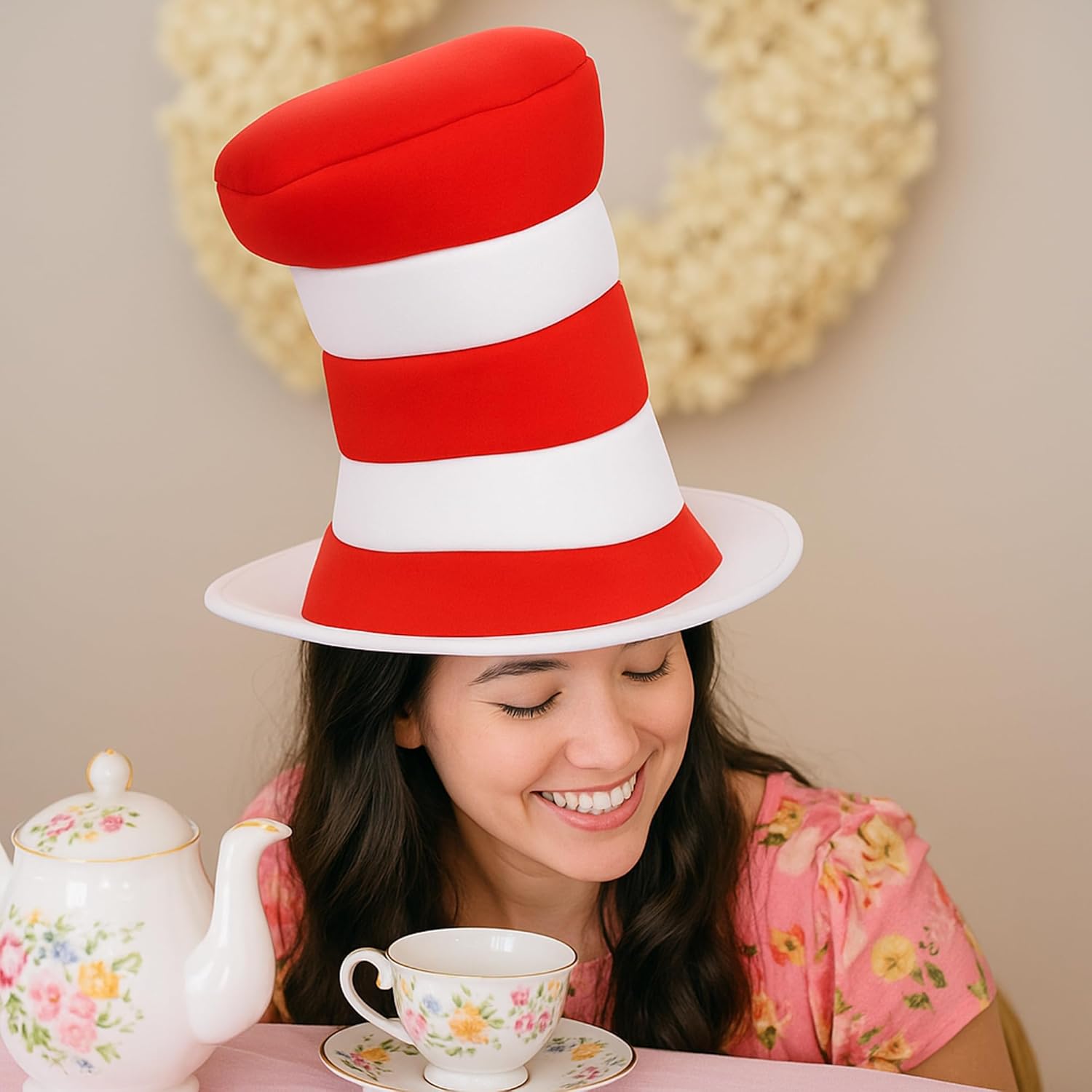Cat in The Hat Striped Hat Poly Foam Novelty Hat Cosplay - Image 7