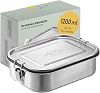 SILBERTHAL Stainless Steel Lunch Box 1200 ml for Children with Compartments & Seal - Lunch Box Children & Adults - Leak-proof & Lightweight - Ideal for On the Go & Camping