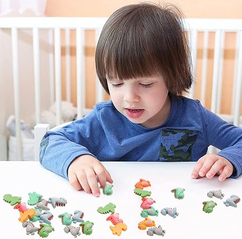 Miniatura 6 de 50 piezas de resina en forma de dinosaurio con parte trasera plana para adornos de álbumes de recortes, lindas cuentas de dinosaurio de resina con