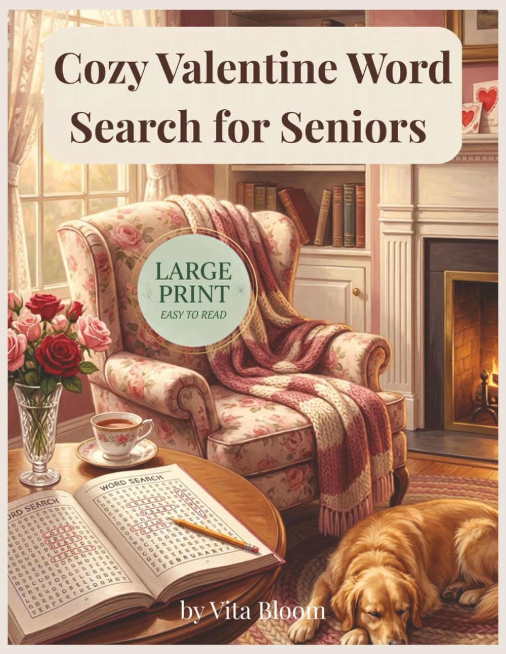 Cozy Valentine Word Search for Seniors: Large Print Valentine’s Day Puzzles for Adults — 80 Relaxing Word Searches with Solutions (5 Charming Themes + ... Gift Section) (Vita Bloom Puzzle Collection)