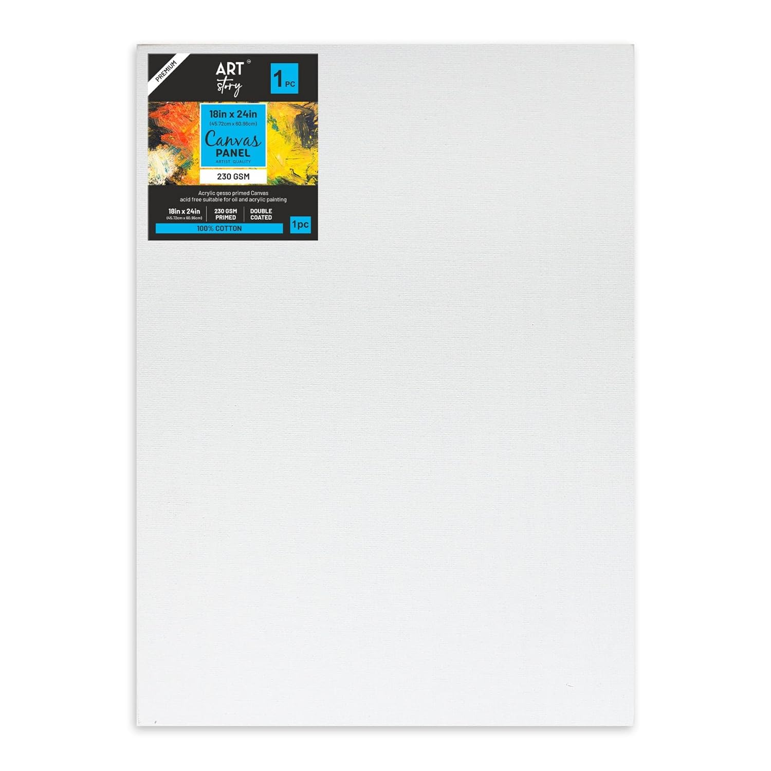 Art Story Canvas Board for Painting 18 X 24inch 3mm Super Thick MDF