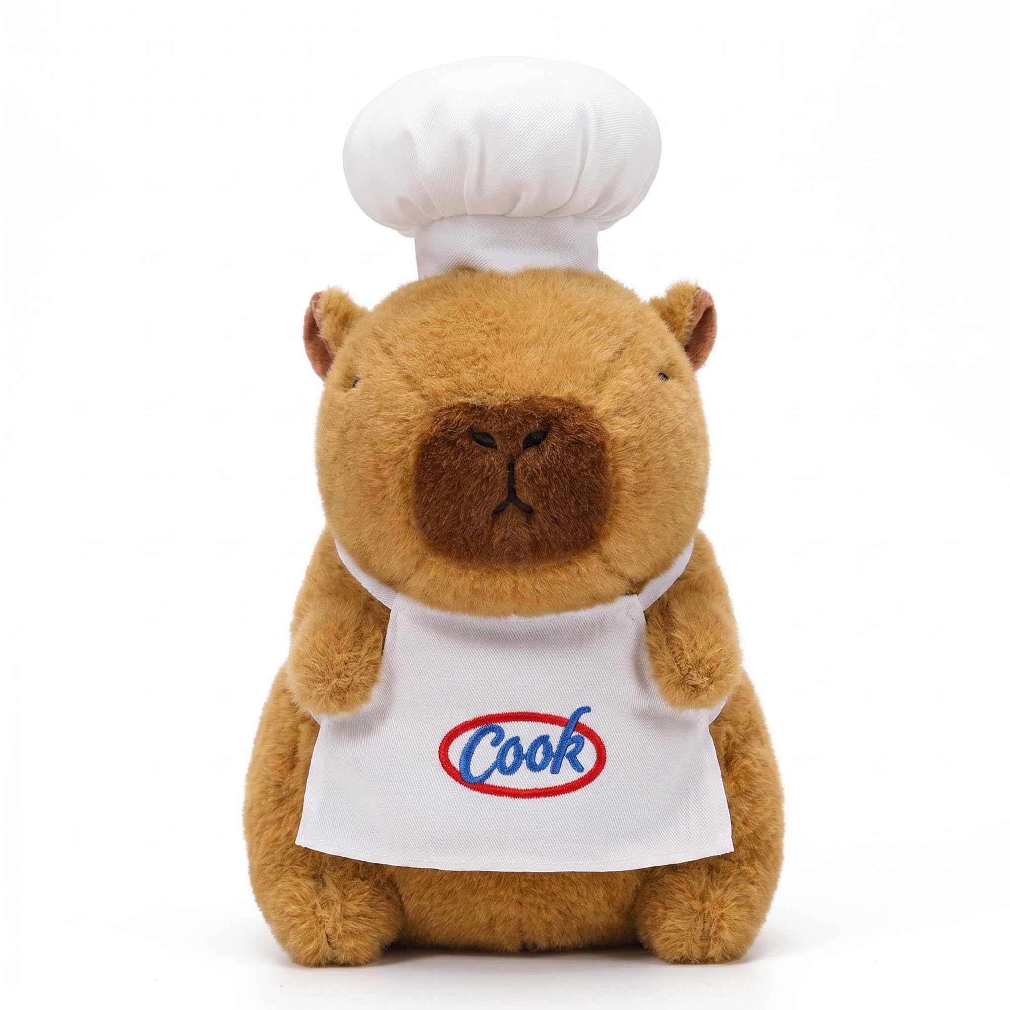 SINJAETRQ Chef Capibara Plush Toy - Cute Stuffed Animal - Kawaii Squishy Capibara Gifts for Kids Boys Girls - Soft Plushie Home Decor and Birthday Party