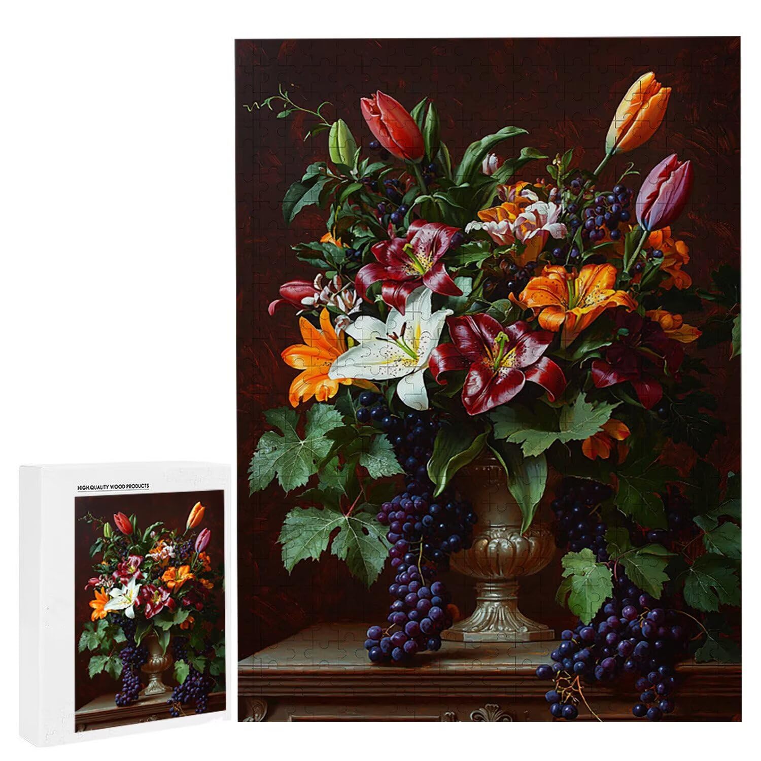 1000 sztuk puzzli, owoce kwiatowe 1000 sztuk puzzli dla dorosłych, prezent rocznicowy, prezent świąteczny, dekoracja domu, zapobieganie zwyrodnieniu mózgu u osób starszych v-790