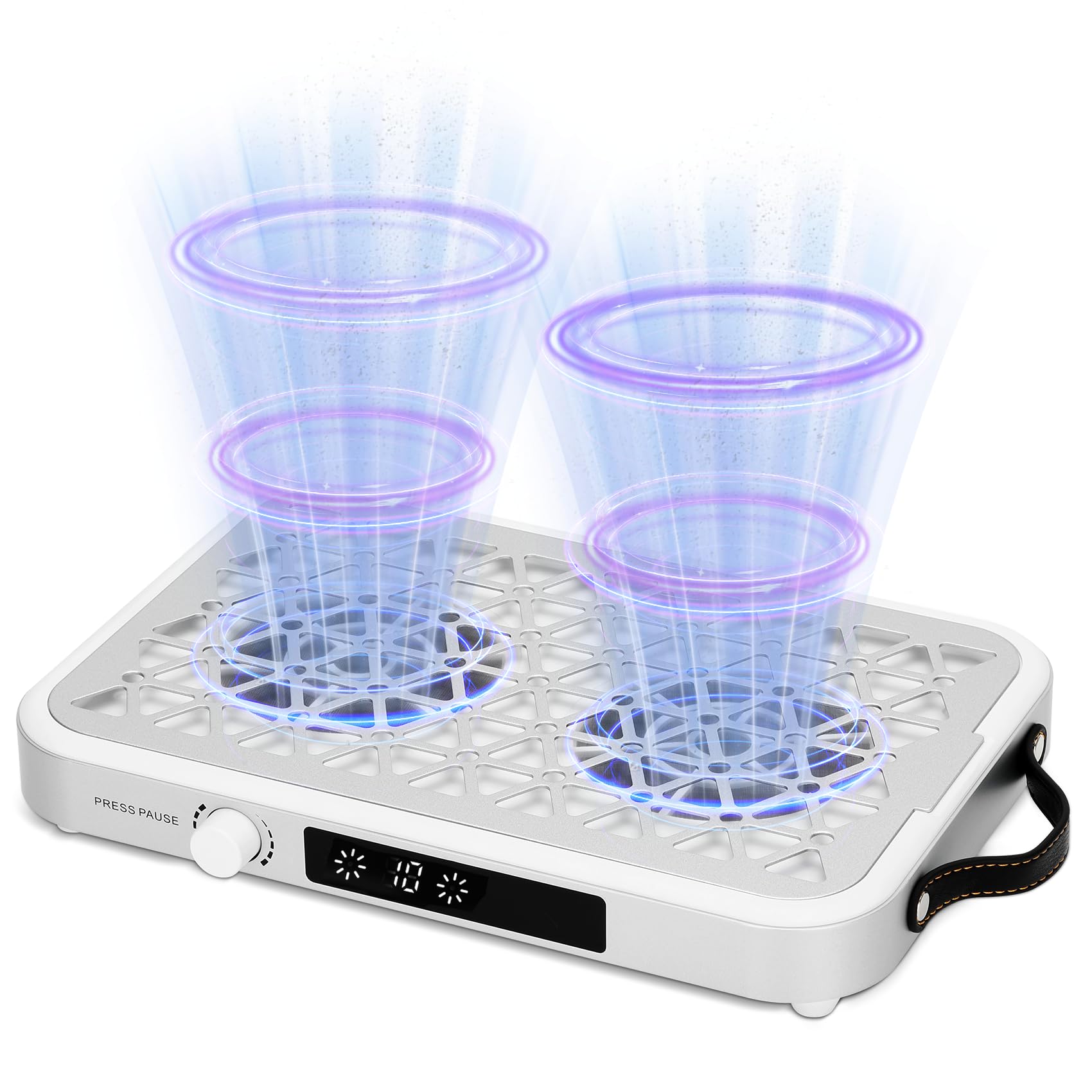 Nail Dust Collector,Professional Dust Collector Nail Tech, 1600PA Portable Nail Vacuum with 10 Speeds & 30 Disposable Filters,Suitable for Home & Salon – Hygienic, Low Noise, Quick Heat Dissipation