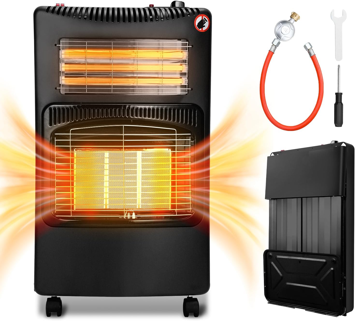 Yakimz gasheizung für innenräume 4,2 KW, Gasheizofen Gasheizer Faltbar