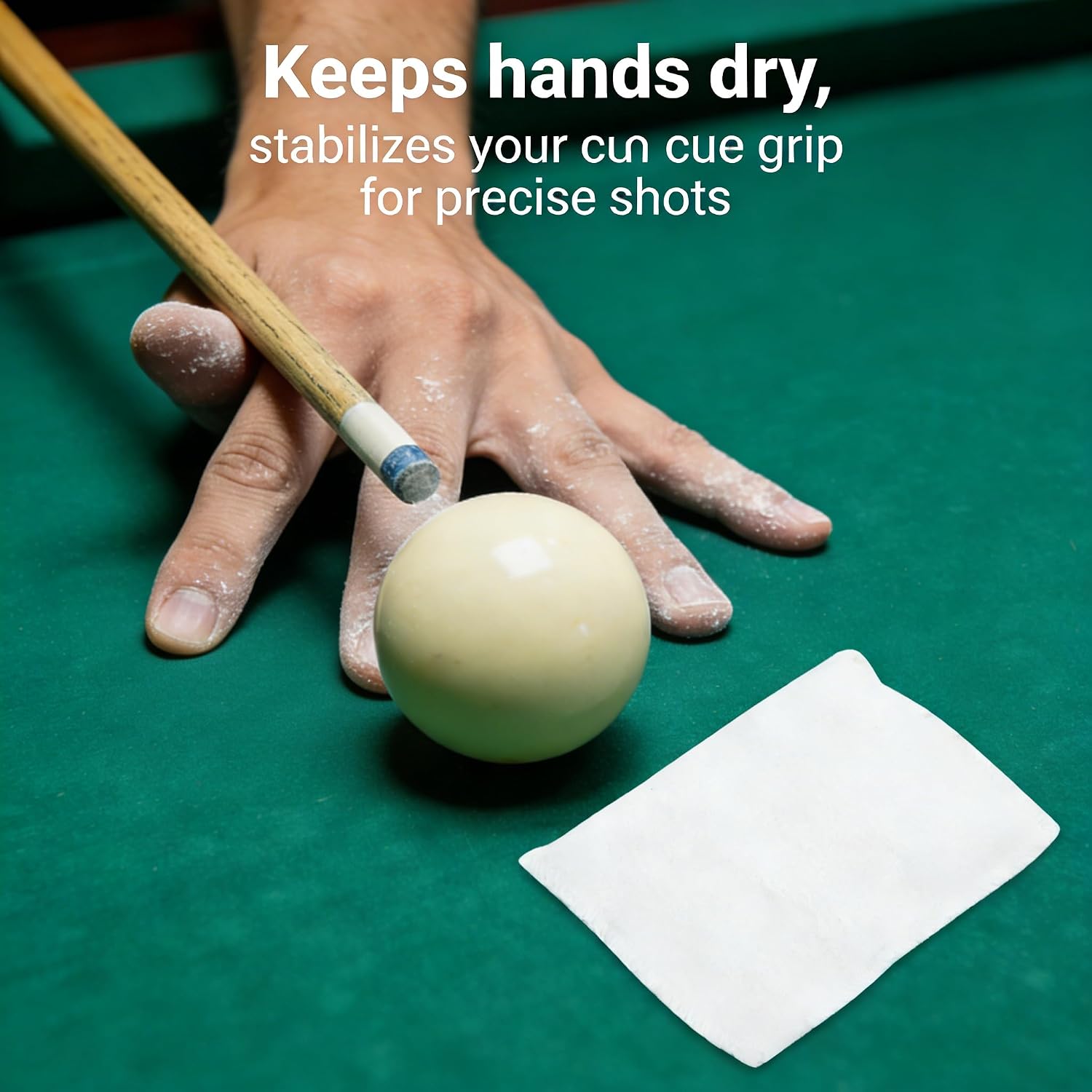 Toddmomy 1 Pack Billiard Talcum Powder Pack Billiard Talcum Powder Bag Billiard Supplies Talc Powder for Billiard Pool Dry Hands and Improved Cue Control