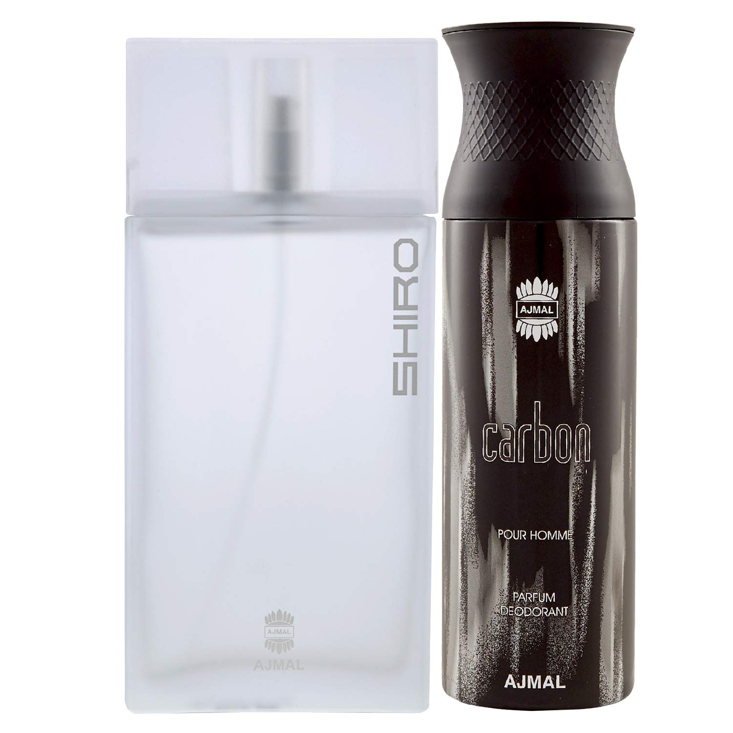 Ajmal Shiro EDP Citrus Spicy Perfume 90ml for Men and Carbon Homme Deodorant Citrus Spicy Fragrance 200ml for Men-image-1