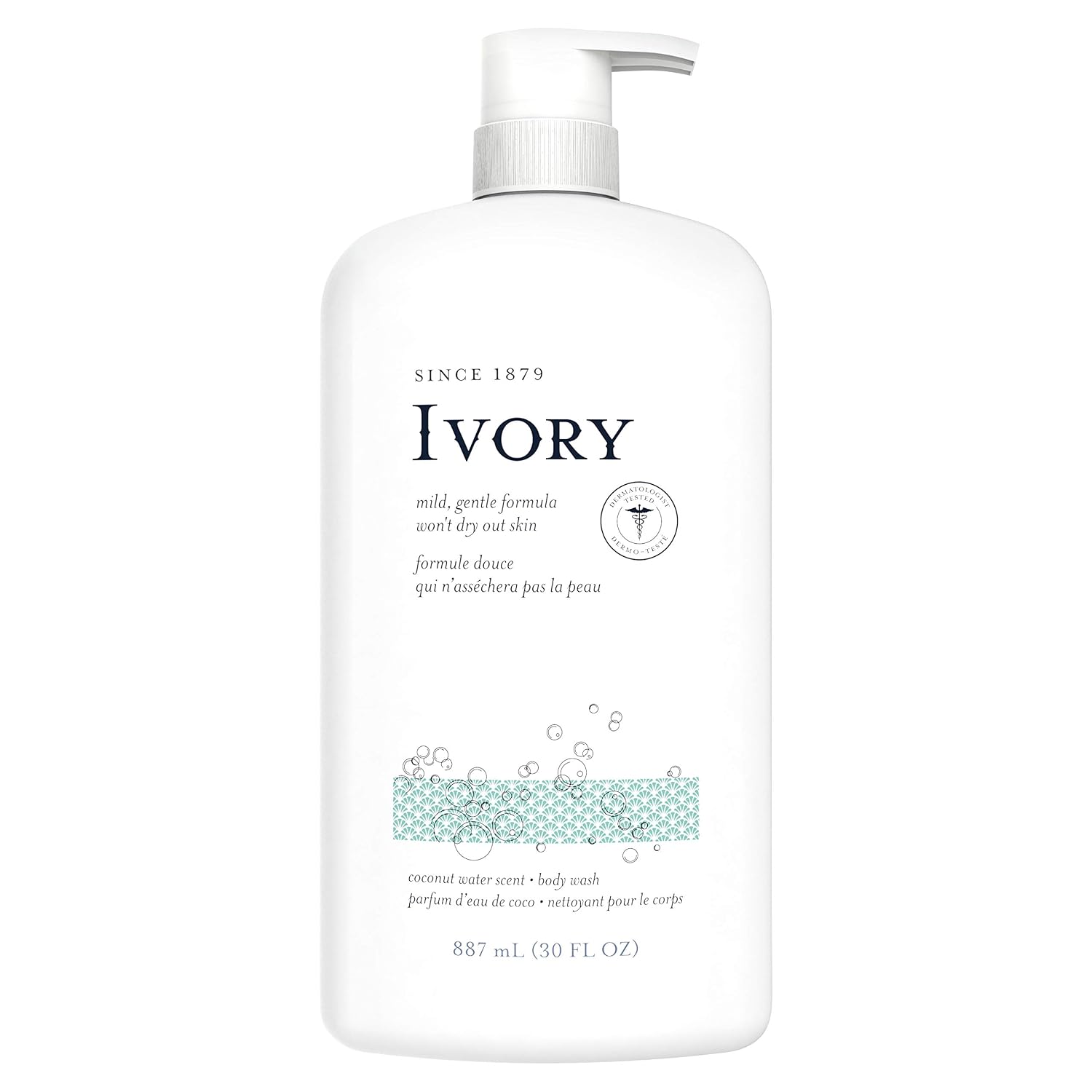 Ivory Clean Coconut Water Scent Body Wash, 30 Oz