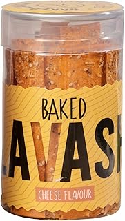 Unwrap Happiness Baked Lavash Bread Stick Cheese Flavour | Baked Snack Crackers | A Flavorful Crunchy, Crispy, Spicy Long Chips | Butter (5.1%) | High Protein Low Trans Fat On The Go Snack | 100 Grams