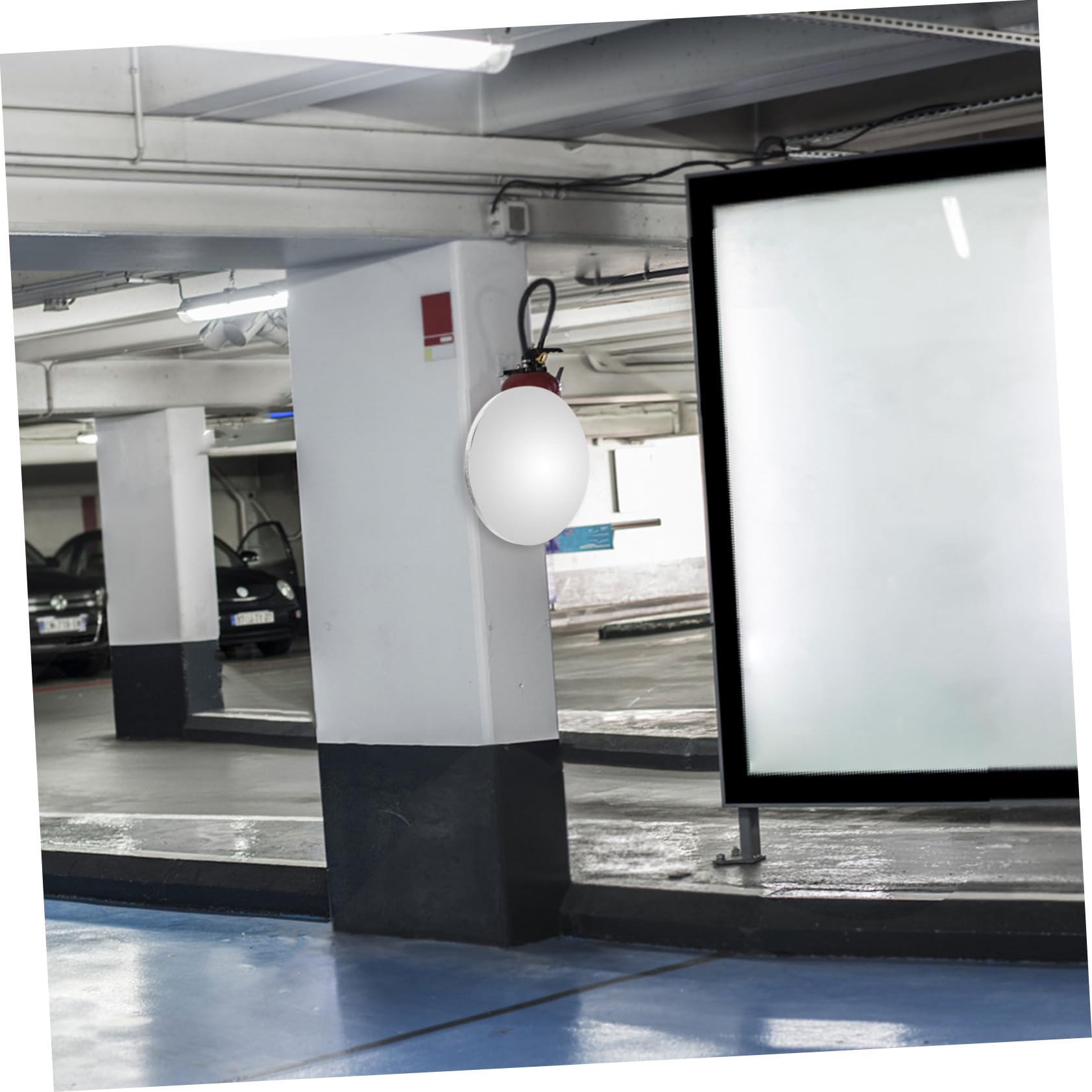 Gatuida Espejo de Seguridad Convexo Ligero de Plástico Color Plata Amplio Campo de Visión para Carreteras y Almacenes, Diseño Compacto y Resistente