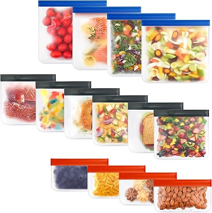 Reusable Silicone Food Storage Bags 