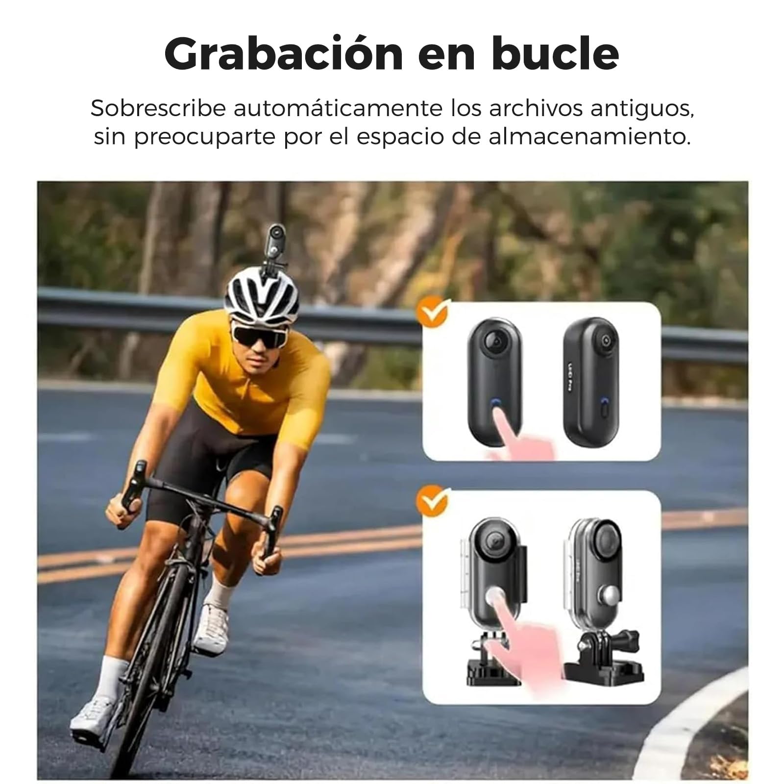 Zeerkeer Mini Cámara Deportiva 4K con Imán Colgante, Cámara de Acción 120° Gran Angular con WiFi, Grabación Mientras Carga, Bodycam POV para Casco, Bicicleta, Moto, Ciclismo y Vlogging