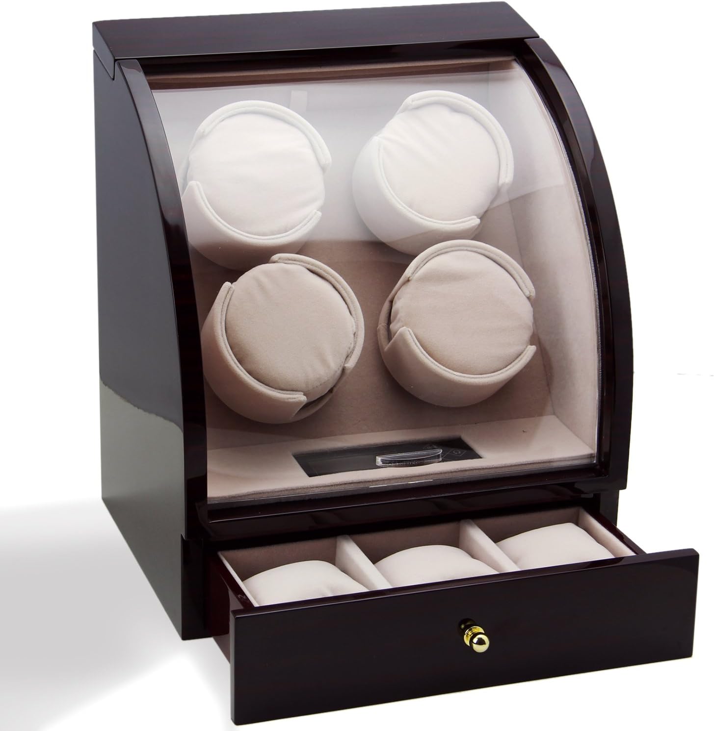 CHIYODA Automatic Quad Watch Winder with Quiet Mabuchi Motor, LCD