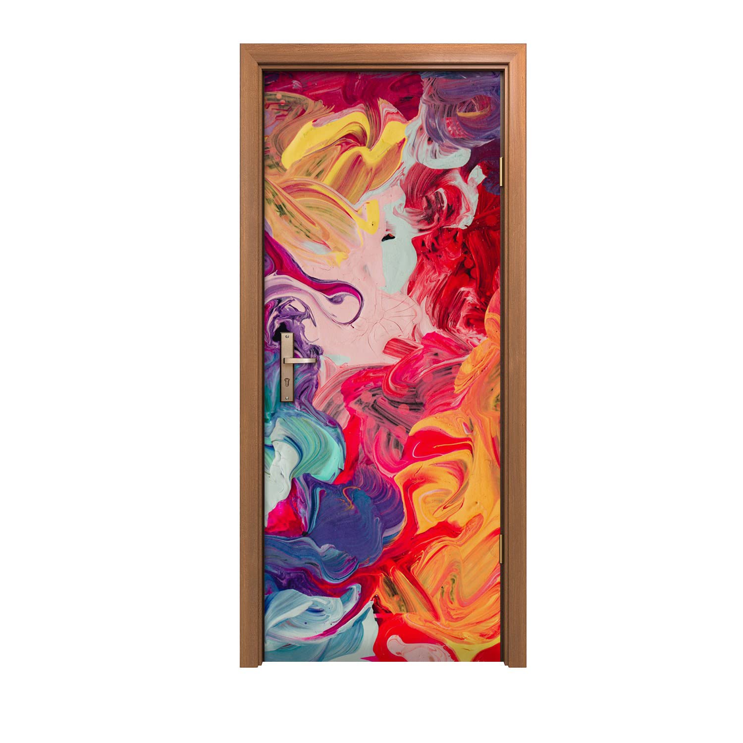 Autocollant de porte repositionnable 90x200cm pour rénovation murale facile