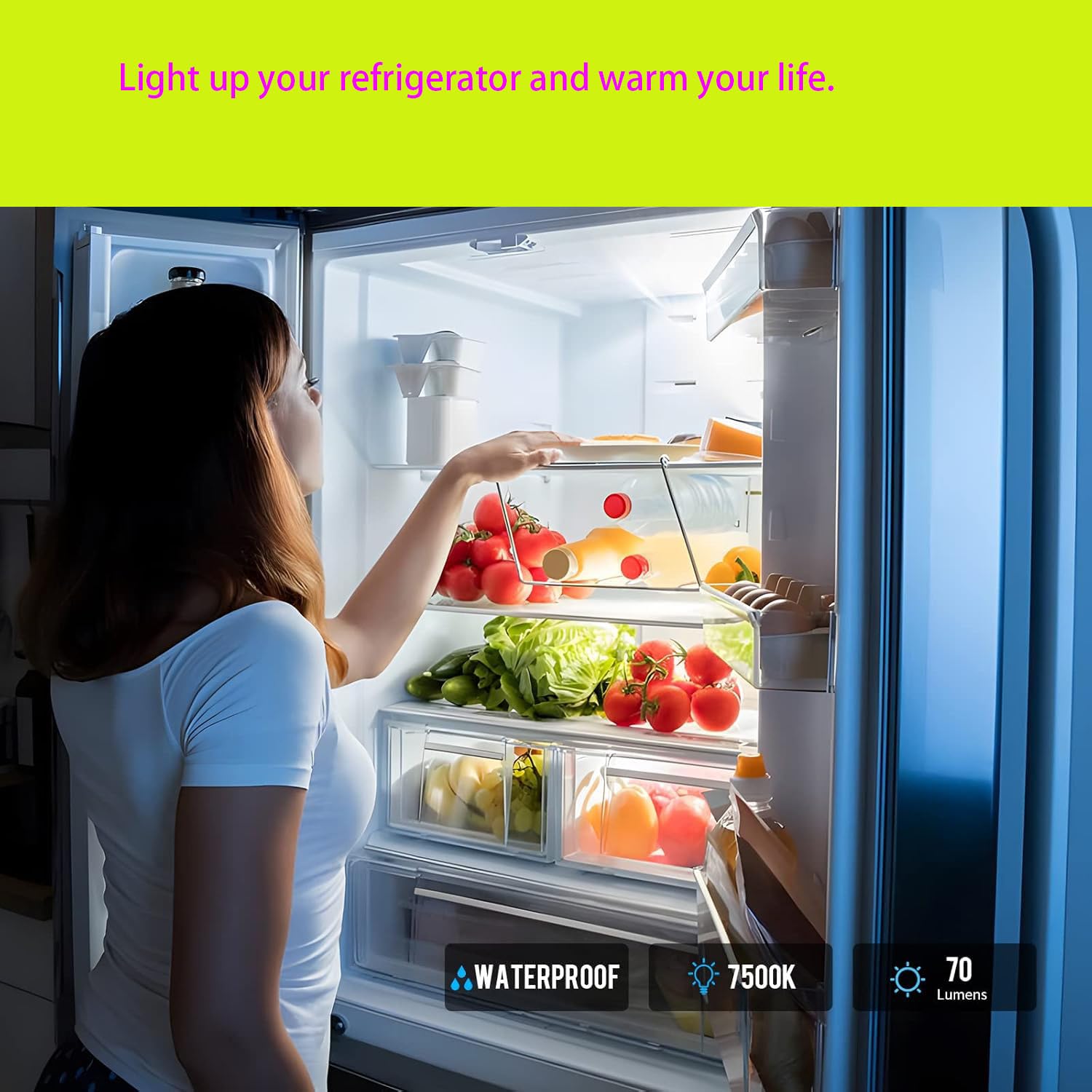 2025 Upgraded WR55X11132 Refrigerator LED Light Compatible with GE Refrigerator LED Light Assembly Replacement WR55X25754 3033142 AP5646375 PS4704284, No-Include Plastic Cover, Waterproof 9pcs-in Pac