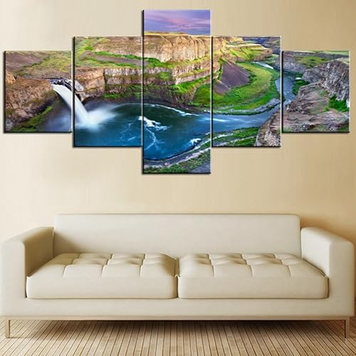 Vista 269 de Paisaje de 5 piezas pintura sobre lienzo