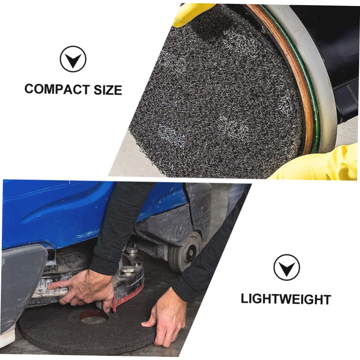 Unomor 5Sheets Microfiber Floor Cleaning Pads and Practical Polishing Cushions for Marble and Granite Floors Easy to Clean and Store Compatible with Floor Machines