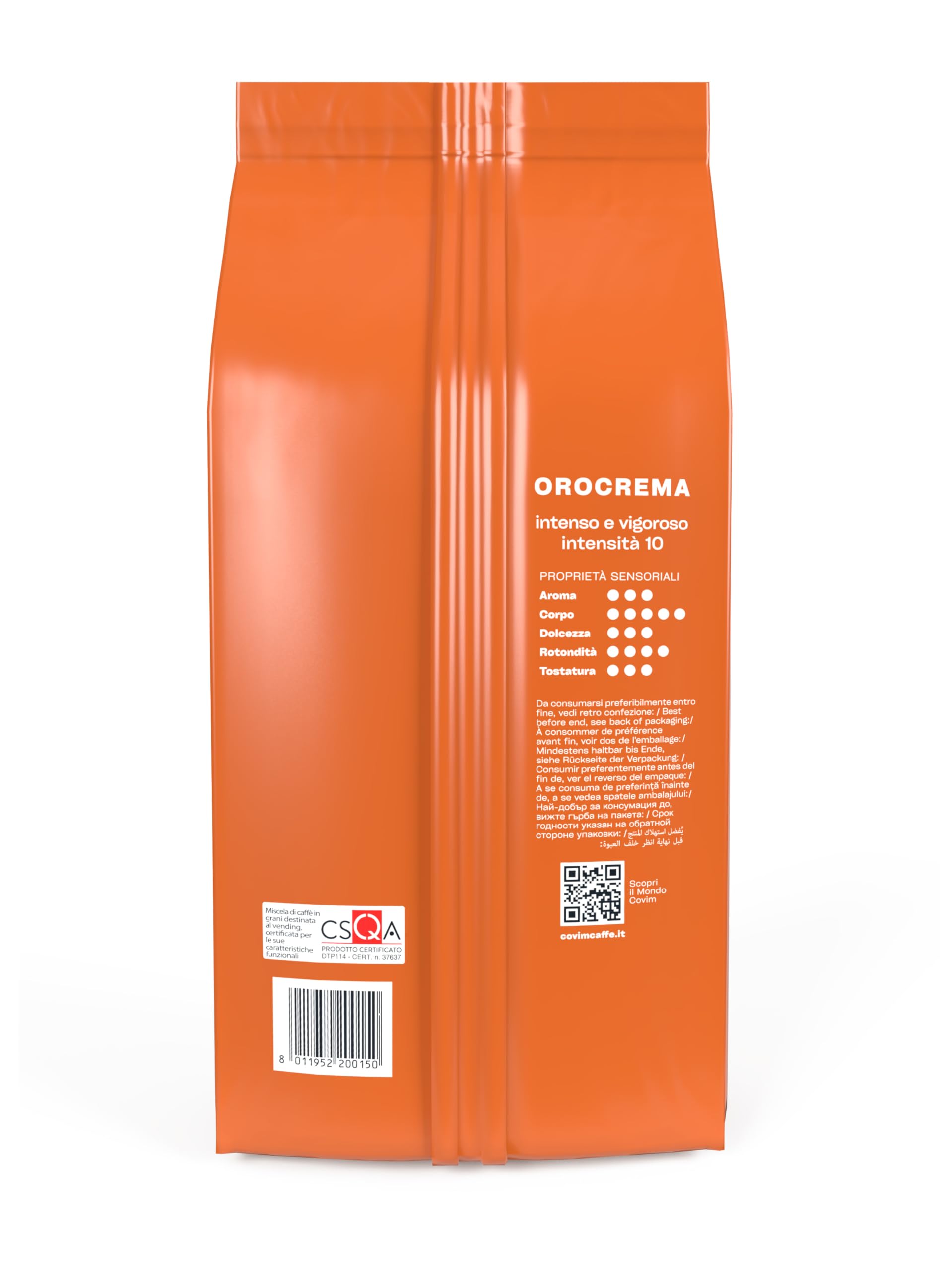 Coffee Covim Oro Cream włoskie ziarna kawy, 1 kg, Robusta