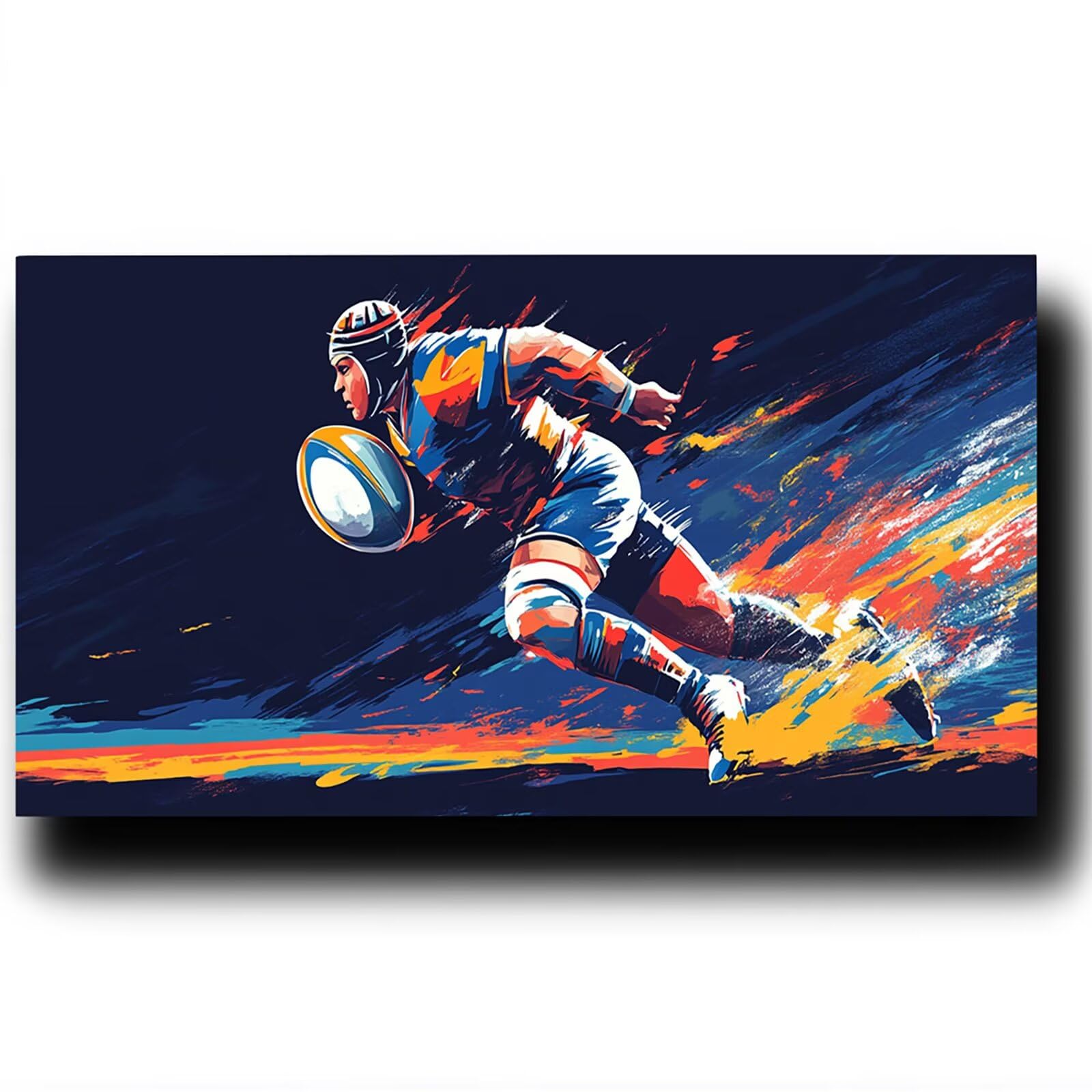 Pintar por Numeros Adultos Rugby, Pintar por Numeros Niños Kit Manualidades Adultos Atleta Cuadros para Pintar por Numeros Pintura Acrílico, Cuadros Decorativos Regalos Para Mujer 80X160cm 7w-V-1