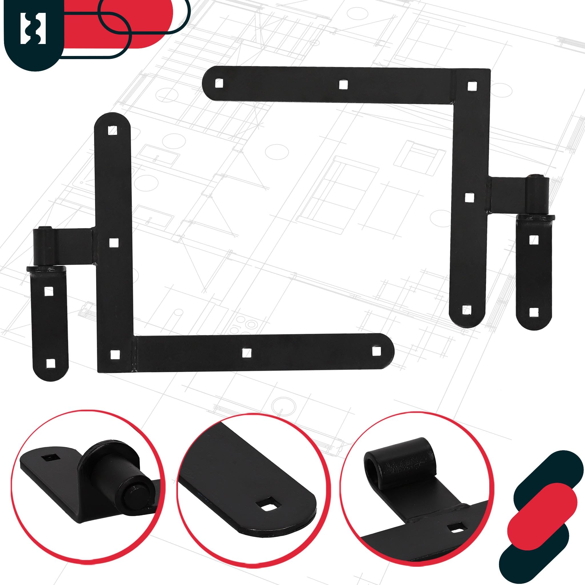 KOTARBAU® Bande d'angle 250 x 284 mm, bande de store avec loquets
