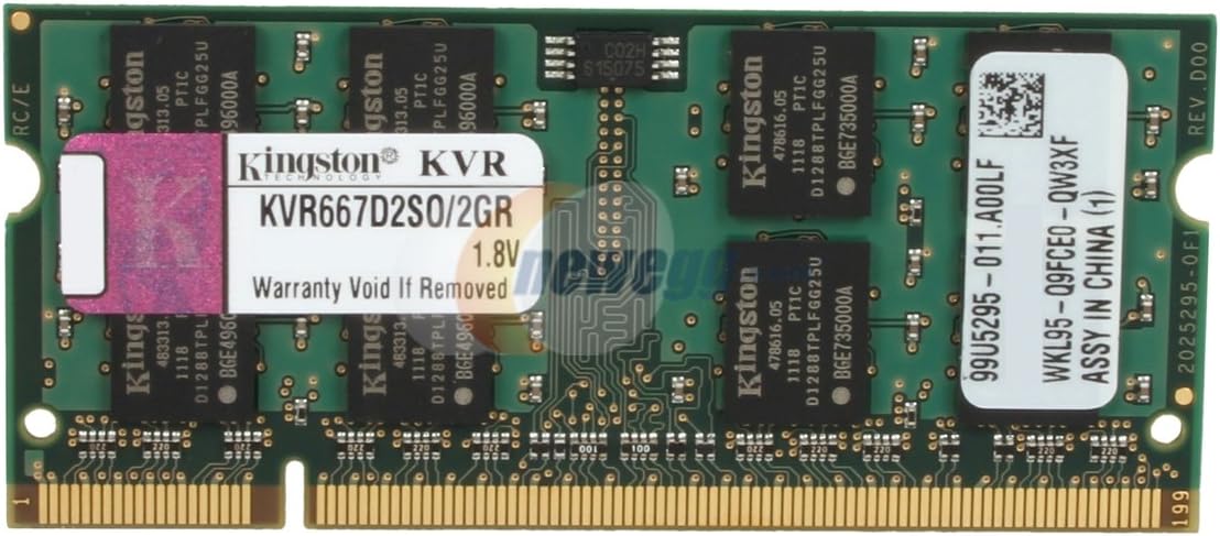 Kingston ValueRAM 2 GB 667MHz DDR2 Non-ECC CL5 SODIMM Notebook Memory