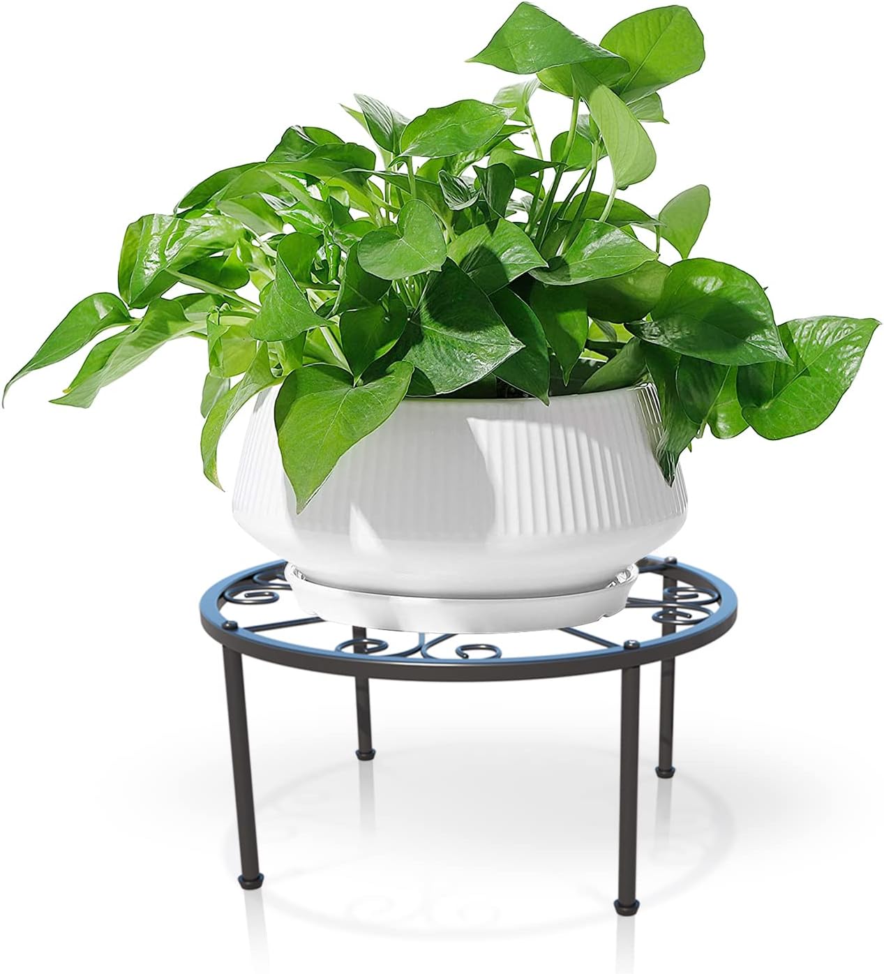 YisanCrafts 1Pack Metal Plant Stand Shelf Indoor Outdoor