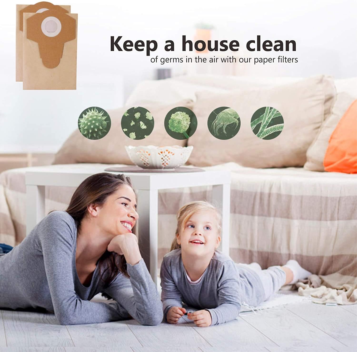 KEEPOW 10 Pack 20 L Dirt Collection Bags Suitable for Einhell Wet and