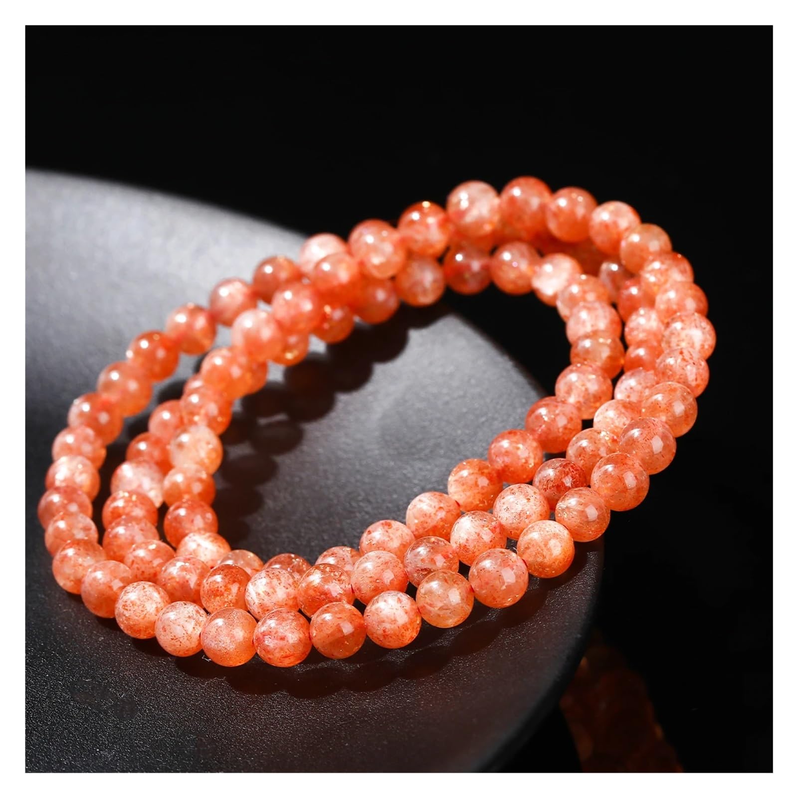 Braccialetto da donna con ciondolo multistrato dorato naturale, con pietre preziose, fatto a mano, elastico