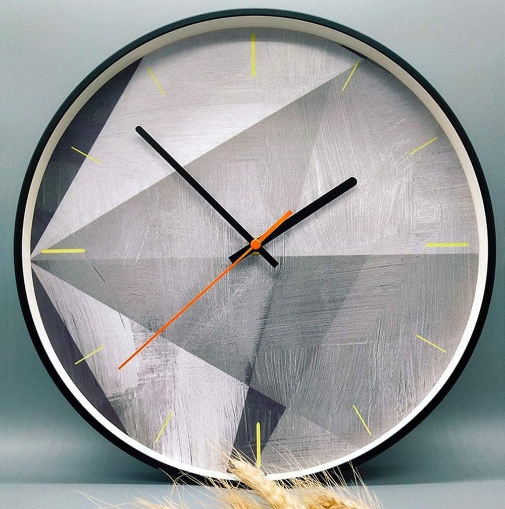 Wall Clock Abstract Geometric Glass Graphic Gray Abstract Metal Material Watch The Nordic Home Living Room Wall Clock Clock 35cm * 35cm * 4.5cm