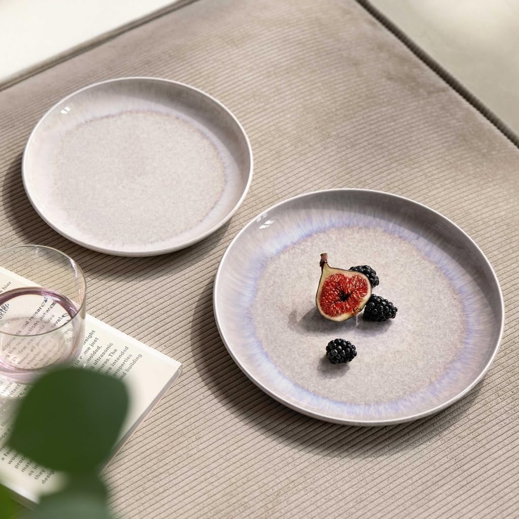 like. by Villeroy & Boch Perlemor Sand Bread/Breakfast Plate, Premium Porcelain, Made in Germany, Perfect for Bread, Snacks or Dessert, Dishwasher and Microwave Safe, 8 x 8 x 1 in, Beige