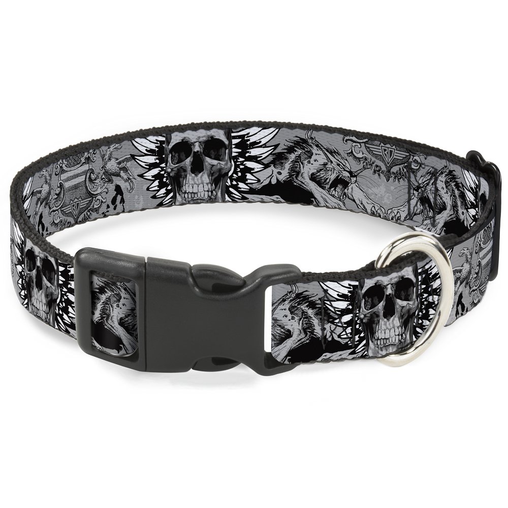 Collier pour chien large 3.8 cm boucle plastique nylon réglable grand