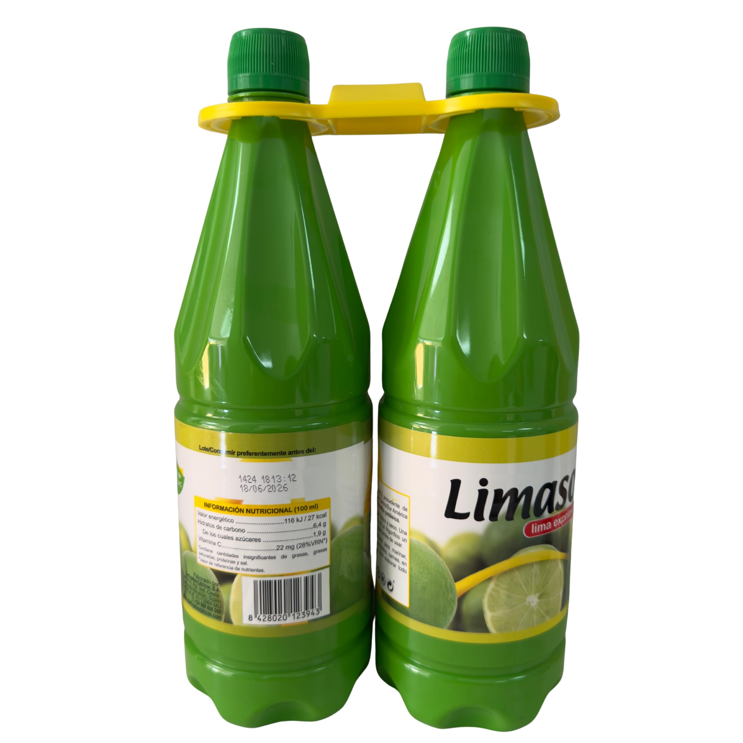 Zumo de LIMA Exprimido 100% Natural 2 x 1L