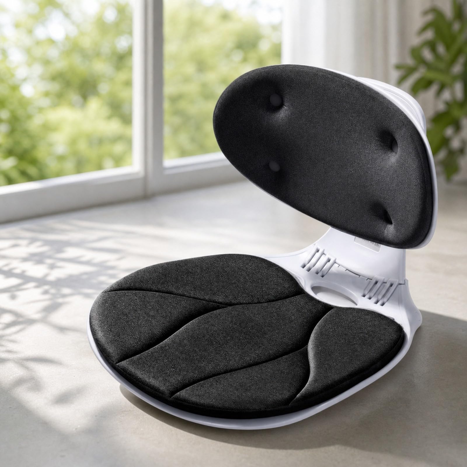 Cojín Ergonómico con Respaldo Cómodo, Gris